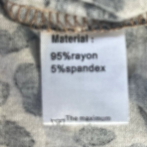 Niloufo Cold Shoulder Shirt Large Brown Black Leopard Print - Picture 6 of 7